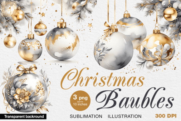 Christmas Decor Watercolor PNG & Illustrations Review