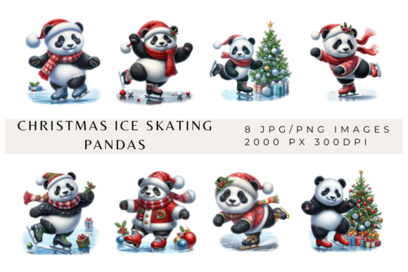 Christmas Ice Skating Pandas: Illustrations Review
