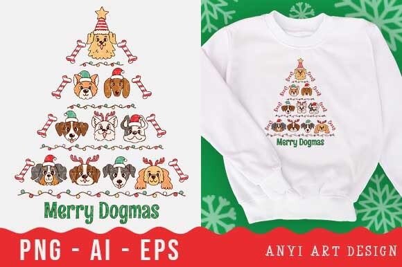 Dogs Christmas Tree Sublimation PNG: Craft Review