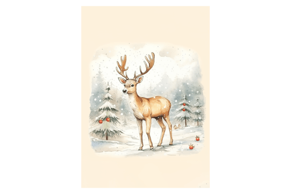 Festive Reindeer Christmas Card Illustrations Review