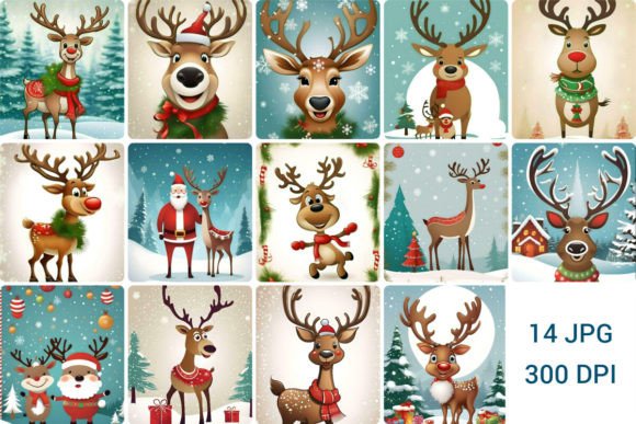Funny Christmas Reindeer Illustrations Review
