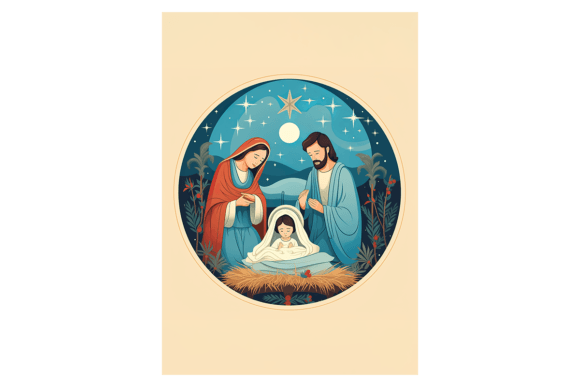 Holy Family Christmas Card: Illustrations for Branding