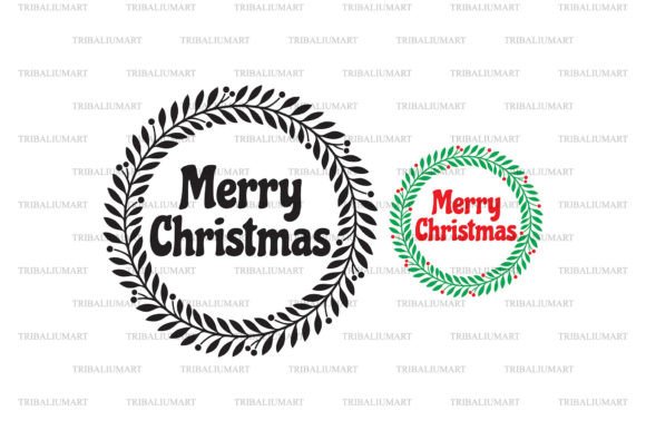 Merry Christmas Holly Wreath Illustrations Review