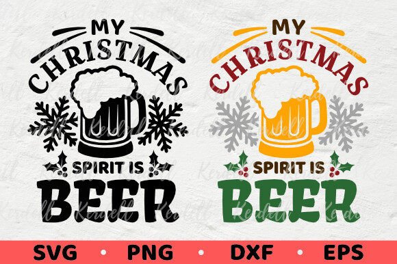 My Christmas Spirit is Beer: Festive Illustrations