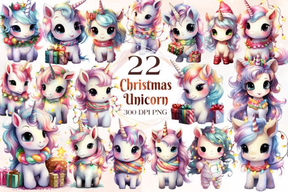 Pastel Christmas Baby Unicorn Clipart: A Publisher’s Review of Whimsical Illustrations