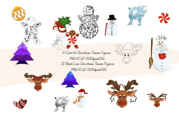 Review: Christmas Bundle Figures PNG SVG Illustrations