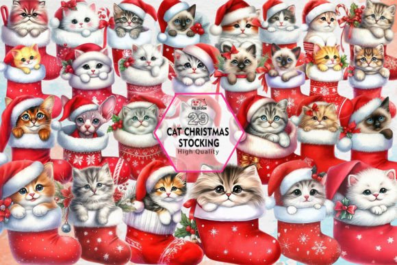 Reviewing Cat Christmas Stocking Clipart for Embroidery
