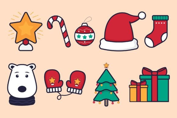 Reviewing the Christmas New Year Elements Icons Set