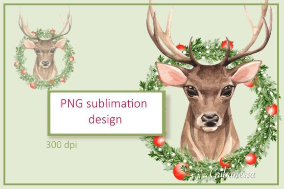 Reviewing the Watercolor Deer Christmas PNG for Embroidery