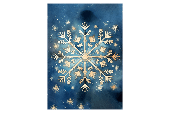 Snowflakes Christmas Card 5 Illustrations Review