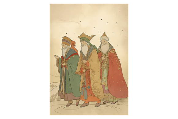 Three Wise Men Card: Illustrations for Sellers